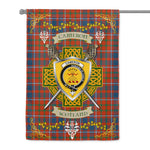 House Flag - Cameron Of Lochiel Ancient Irish Shield Celtic Cross Tartan Garden Flag St Patrick's Day Garden Flag