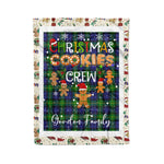Personalized Gift Tartan Plaid Blanket Clan Gordon With Christmas Cookie Baking Crew Christmas Gift Blanket, Plaid Blanket, Christmas Fleece Blanket, Christmas Blanket, Tartan Blanket, Scottish Blanket, Scotland Blanket, Family Name Blanket, Custom Blanket, Personalized Blanket