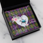 Sea Turtle Necklace Gift for My Beautiful Girlfriend Valentines Necklace Clan Donaldson Tartan Blue Turtle Necklace