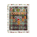 Personalized Gift Tartan Plaid Blanket Clan MacAndrew With Christmas Cookie Baking Crew Christmas Gift Blanket, Plaid Blanket, Christmas Fleece Blanket, Christmas Blanket, Tartan Blanket, Scottish Blanket, Scotland Blanket, Family Name Blanket, Custom Blanket, Personalized Blanket