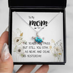 Opal Turtle Necklace - Mom Necklace Gift - Love You Always And Forever - Mother's Day Gift