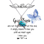 Opal Turtle Necklace - Mom Necklace - I'll Miss You Untill We Meet Again - Mother's Day Gift