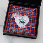 Sea Turtle Necklace Gift for My Beautiful Girlfriend Valentines Necklace Clan Anstruther Tartan Blue Turtle Necklace