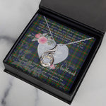 Rising Phoenix Necklace - Valentine Necklace Clan Gunn Modern Tartan Gift for Girlfriend, Gift for My Wife Rising Phoenix Necklace