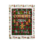 Personalized Gift Tartan Plaid Blanket Clan Kerr Modern With Christmas Cookie Baking Crew Christmas Gift Blanket, Plaid Blanket, Christmas Fleece Blanket, Christmas Blanket, Tartan Blanket, Scottish Blanket, Scotland Blanket, Family Name Blanket, Custom Blanket, Personalized Blanket
