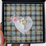 Gift For My Beautiful Girlfriend Necklace Valentine Necklace Clan Bell Tartan Cross Dancing Necklace Scottish Tartan Jewelry