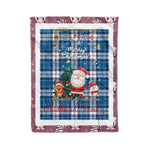 Personalized Gift Tartan Plaid Blanket Clan Muirhead Blue With Funny Santa Snowman Reindeer Merry Christmas Fleece Blanket, Home Living Room, Plaid Blanket, Tartan Blanket, Scottish Blanket, Buffalo fleece blanket, Christmas Blanket