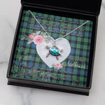 Sea Turtle Necklace Gift for My Beautiful Girlfriend Valentines Necklace Clan Mouat Tartan Blue Turtle Necklace