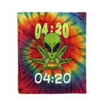 Scotstee Shop - Scotstee Shop Blanket Alien Weed 0420 Leaf Hippie Fleece Blanket