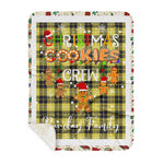 Personalized Gift Tartan Plaid Blanket Clan Barclay Dress Modern With Christmas Cookie Baking Crew Christmas Gift Sherpa Blanket, tartan sherpa blanket,buffalo plaid sherpa blanket,christmas sherpa blanket,Christmas Throw Blanket,green plaid sherpa blanket,green sherpa blanket