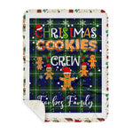 Personalized Gift Tartan Plaid Blanket Clan Forbes With Christmas Cookie Baking Crew Christmas Gift Sherpa Blanket, tartan sherpa blanket,buffalo plaid sherpa blanket,christmas sherpa blanket,Christmas Throw Blanket,green plaid sherpa blanket,green sherpa blanket