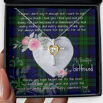 Gift For My Beautiful Girlfriend Necklace Valentine Necklace Clan Campbell Tartan Cross Dancing Necklace Scottish Tartan Jewelry