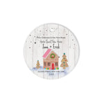 Scotstee Shop - Personalize Name Family Gingerbread House Ceramic Ornament, First Christmas In Our New Home Ornament