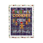 Personalized Gift Tartan Plaid Blanket Clan RCAF With Christmas Cookie Baking Crew Christmas Gift Blanket, Plaid Blanket, Christmas Fleece Blanket, Christmas Blanket, Tartan Blanket, Scottish Blanket, Scotland Blanket, Family Name Blanket, Custom Blanket, Personalized Blanket
