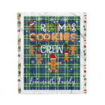 Personalized Gift Tartan Plaid Blanket Clan Learmonth With Christmas Cookie Baking Crew Christmas Gift Blanket, Plaid Blanket, Christmas Fleece Blanket, Christmas Blanket, Tartan Blanket, Scottish Blanket, Scotland Blanket, Family Name Blanket, Custom Blanket, Personalized Blanket