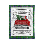Tartan Blanket Vintage Red Truck with Christmas Tree Family Scottish Clan Hunter of Hunterston plaid blanket, red plaid blanket, buffalo plaid blanket, green plaid blanket, plaid fleece blanket, blue plaid blanket, red tartan blanket, tartan plaid blanket, black and white plaid blanket, , christmas plaid blanket, orange plaid blanket, tartan plaid throw blanket, pink plaid blanket, brown plaid blanket, buffalo check blanket