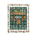 Personalized Gift Tartan Plaid Blanket Clan Johnston Dress With Christmas Cookie Baking Crew Christmas Gift Blanket, Plaid Blanket, Christmas Fleece Blanket, Christmas Blanket, Tartan Blanket, Scottish Blanket, Scotland Blanket, Family Name Blanket, Custom Blanket, Personalized Blanket