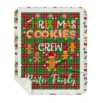Personalized Gift Tartan Plaid Blanket Clan Baxter Modern With Christmas Cookie Baking Crew Christmas Gift Sherpa Blanket, tartan sherpa blanket,buffalo plaid sherpa blanket,christmas sherpa blanket,Christmas Throw Blanket,green plaid sherpa blanket,green sherpa blanket
