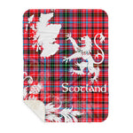 Sherpa Blanket - Tartan Blanket Thistle and Lion Scottish Clan Udny Plaid Blanket, plaid sherpa blanket queen,purple sherpa blanket,queen sherpa blanket,queen size sherpa blanket,red sherpa blanket,scottish tartan blankets,sherpa blanket,sherpa christmas blanket