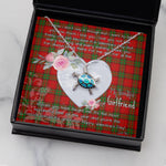 Sea Turtle Necklace Gift for My Beautiful Girlfriend Valentines Necklace Clan Herries Tartan Blue Turtle Necklace