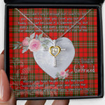 Gift For My Beautiful Girlfriend Necklace Valentine Necklace Clan Scott Tartan Cross Dancing Necklace Scottish Tartan Jewelry