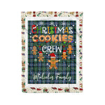 Fleece Blanket - Personalized Gift Tartan Plaid Blanket Clan Malcolm Ancient With Christmas Cookie Baking Crew Christmas Gift Fleece Blanket