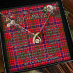 To My Beautiful Soulmate Necklace In Your Eyes I Have Found My Home Clan MacRae Tartan Wishbone Dancing Necklace