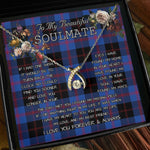 To My Beautiful Soulmate Necklace In Your Eyes I Have Found My Home Clan Angus Modern Tartan Wishbone Dancing Necklace