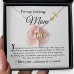 Cross Dancing Necklace - Mom Necklace Gift, To My Loving Mom Neckalce, You Held Me When Times were Tough, You are My Rock