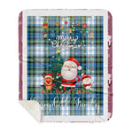 Personalized Gift Tartan Plaid Blanket Clan Campbell Dress Ancient With Funny Santa Snowman Reindeer Merry Christmas Gift Sherpa Blanket, blue plaid sherpa blanket,blue tartan sherpa blanket,Buchan,buffalo plaid sherpa blanket,christmas sherpa blanket,Christmas Throw Blanket