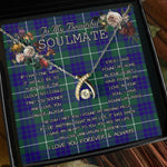 To My Beautiful Soulmate Necklace In Your Eyes I Have Found My Home Clan Hamilton Hunting Modern Tartan Wishbone Dancing Necklace