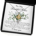 Sunflower Pendant Necklace - Mom Necklace, Son To My Mother Necklace On Wedding Day Gift For Mom, Mother Of The Groom Gift From Groom
