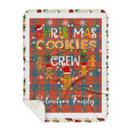 Personalized Gift Tartan Plaid Blanket Clan Robertson Ancient With Christmas Cookie Baking Crew Christmas Gift Sherpa Blanket, tartan sherpa blanket,buffalo plaid sherpa blanket,christmas sherpa blanket,Christmas Throw Blanket,green plaid sherpa blanket,green sherpa blanket