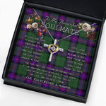 To My Beautiful Soulmate Necklace In Your Eyes I Have Found My Home Clan Armstrong Modern Tartan Cross Dancing Necklace