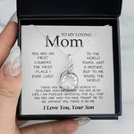 Rising Phoenix Necklace - To My Loving Mom Necklace You're The World Necklace Gift For Mom From Son