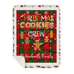 Personalized Gift Tartan Plaid Blanket Clan Donnachaidh With Christmas Cookie Baking Crew Christmas Gift Sherpa Blanket, tartan sherpa blanket,buffalo plaid sherpa blanket,christmas sherpa blanket,Christmas Throw Blanket,green plaid sherpa blanket,green sherpa blanket