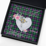 Gift For My Beautiful Girlfriend Necklace Valentine Necklace Clan Calder Tartan Cross Dancing Necklace Scottish Tartan Jewelry