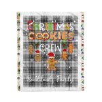 Personalized Gift Tartan Plaid Blanket Clan Sandilands Grey With Christmas Cookie Baking Crew Christmas Gift Blanket, Plaid Blanket, Christmas Fleece Blanket, Christmas Blanket, Tartan Blanket, Scottish Blanket, Scotland Blanket, Family Name Blanket, Custom Blanket, Personalized Blanket