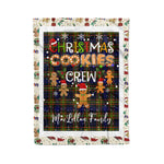 Personalized Gift Tartan Plaid Blanket Clan MacLellan Modern With Christmas Cookie Baking Crew Christmas Gift Blanket, Plaid Blanket, Christmas Fleece Blanket, Christmas Blanket, Tartan Blanket, Scottish Blanket, Scotland Blanket, Family Name Blanket, Custom Blanket, Personalized Blanket
