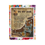 Scotstee Shop - Personalized Son gifts letter to My Son love from Dad Father day gifts fleece blanket