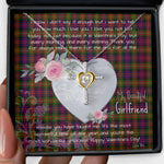 Gift For My Beautiful Girlfriend Necklace Valentine Necklace Clan Carnegie Modern Tartan Cross Dancing Necklace Scottish Tartan Jewelry