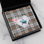 Sea Turtle Necklace Gift for My Beautiful Girlfriend Valentines Necklace Clan MacDuff Dress Ancient Tartan Blue Turtle Necklace