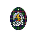 Sutherland Scottish Clan Badge Plaid Ornament Gift. Christmas Tree Ornament Sutherland Tartan Ornament,  ceramic ornament, personalized christmas ornaments, christmas tree ornaments, christmas door decorations, Plaid Ornament, Tartan Ceramic Ornament