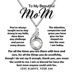 To My Beautiful Mom Necklace The Best Mom Anyone Could Wish For, Mother's Day Phoenix Rising Necklace