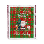 Personalized Gift Tartan Plaid Blanket Clan Peter With Funny Santa Snowman Reindeer Merry Christmas Fleece Blanket, Home Living Room, Plaid Blanket, Tartan Blanket, Scottish Blanket, Buffalo fleece blanket, Christmas Blanket