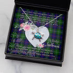 Sea Turtle Necklace Gift for My Beautiful Girlfriend Valentines Necklace Clan MacThomas Tartan Blue Turtle Necklace