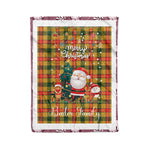 Personalized Gift Tartan Plaid Blanket Clan Baxter With Funny Santa Snowman Reindeer Merry Christmas Fleece Blanket, Home Living Room, Plaid Blanket, Tartan Blanket, Scottish Blanket, Buffalo fleece blanket, Christmas Blanket