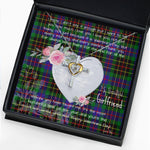 Gift For My Beautiful Girlfriend Necklace Valentine Necklace Clan Brodie Hunting Tartan Cross Dancing Necklace Scottish Tartan Jewelry