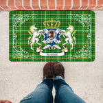 Doormat - Welcome Mat Scottish Forrester Hunting Clan Badge Tartan Door Mat, Plaid Doormat