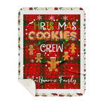 Personalized Gift Tartan Plaid Blanket Clan MacQuarrie With Christmas Cookie Baking Crew Christmas Gift Sherpa Blanket, tartan sherpa blanket,buffalo plaid sherpa blanket,christmas sherpa blanket,Christmas Throw Blanket,green plaid sherpa blanket,green sherpa blanket